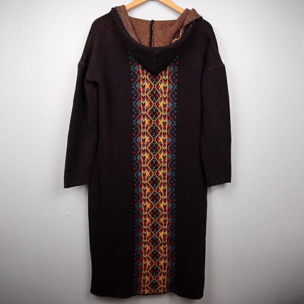 Outback Trading Company Tania Sunset Aztec black hooded duster cardigan-S/M